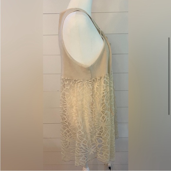 One Teaspoon women's small boho fall festival lace suede fairycore mini dress - Picture 6 of 12